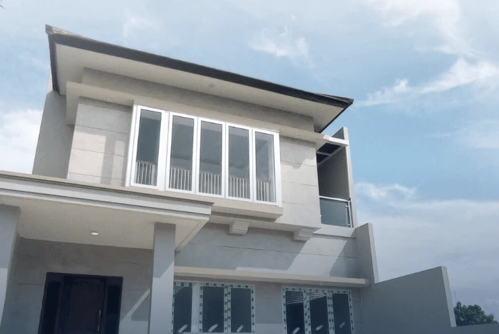 UPVC doors and windows installed: Two-Storey Home — White Windows