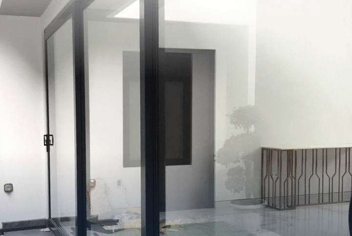 UPVC doors and windows installed: Wide Black Sliding Door